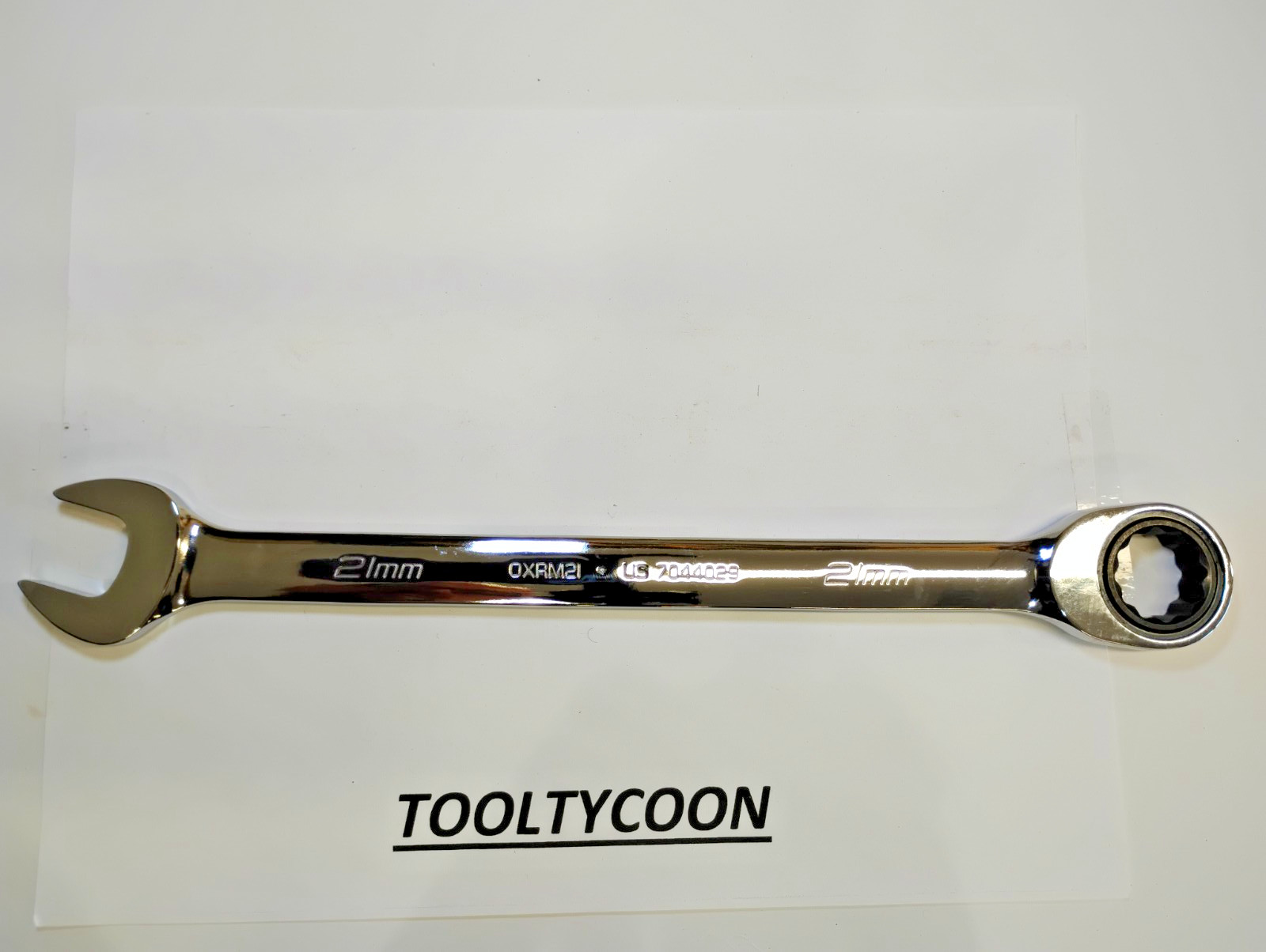 Snap-on Tools NOS 21mm Metric 0° Non-Reversing Ratcheting Combo Wrench OXRM21