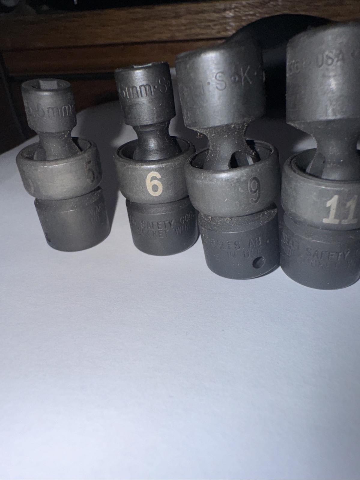 SK 6pcs 1/4″ Dr 6pt 5.5,6,9,11,13,14Mm Swivel Impact Socket Set Free Shipping