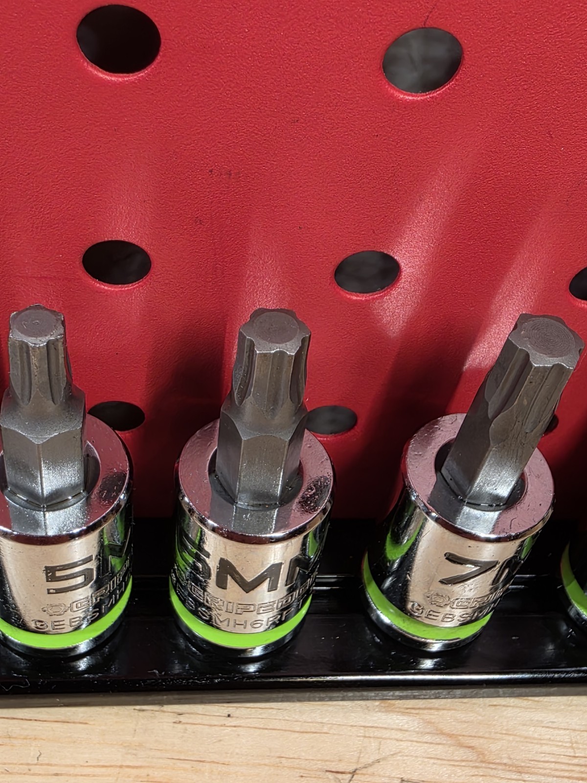 GRIPEDGE HEX Bit Socket Set 7-Piece 4-10mm 3/8» Drive Short RPT Hex Set