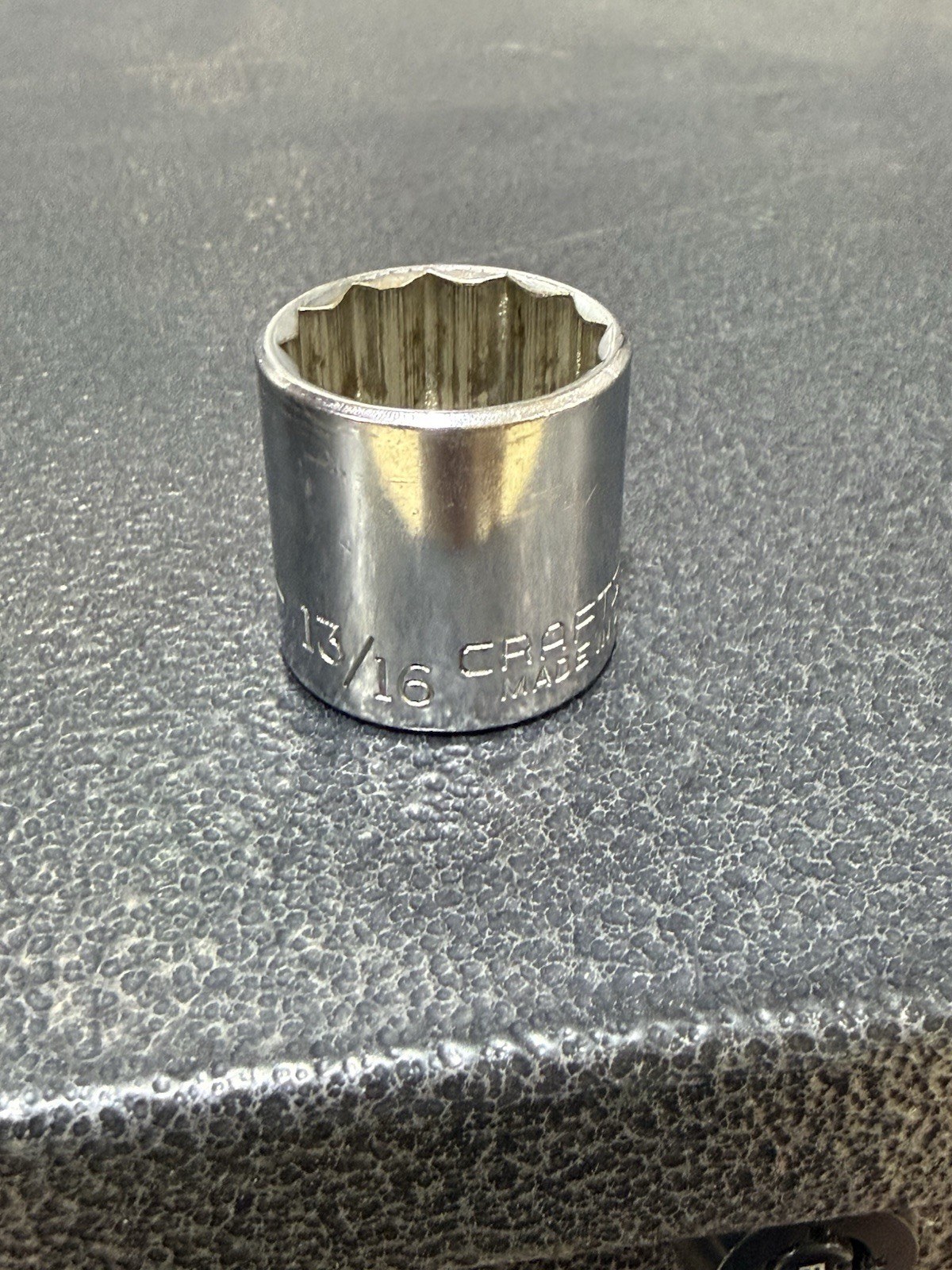 Vtg 13/16″ Craftsman VV-Series P/N 44338 3/8″ Drive 12-Point Socket USA Made