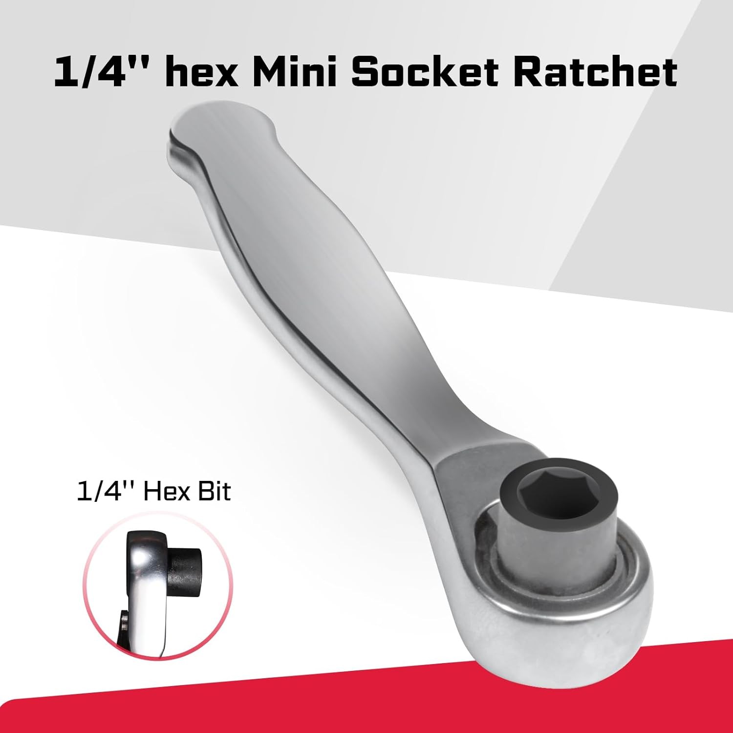 Mini Ratchet Wrench& Bit Holder Set 4 Pcs, 1/4″ Drive Handle Wrench,…