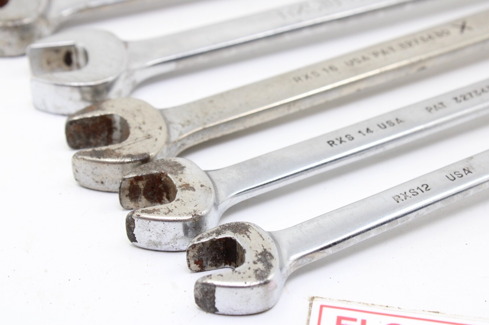 Snap On RXS12-RXS20 3/8″-5/8″ SAE 5 Piece Flare/Open End Combination Wrench Set