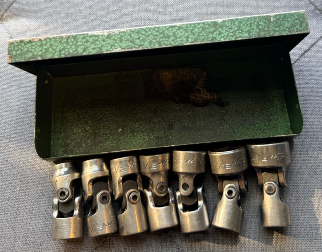 Matco Tools 7 Pc 6 Pt Impact 3/8″ Dr. Swivel Socket Set W/S-K Case
