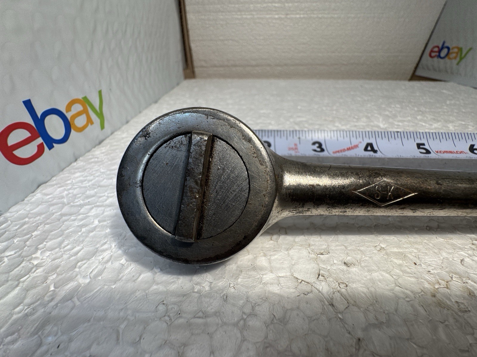 S-K TOOLS 1/2″ DRIVE STD. 10.25″ RATCHET 42470 – USA S-K Diamond Vintage