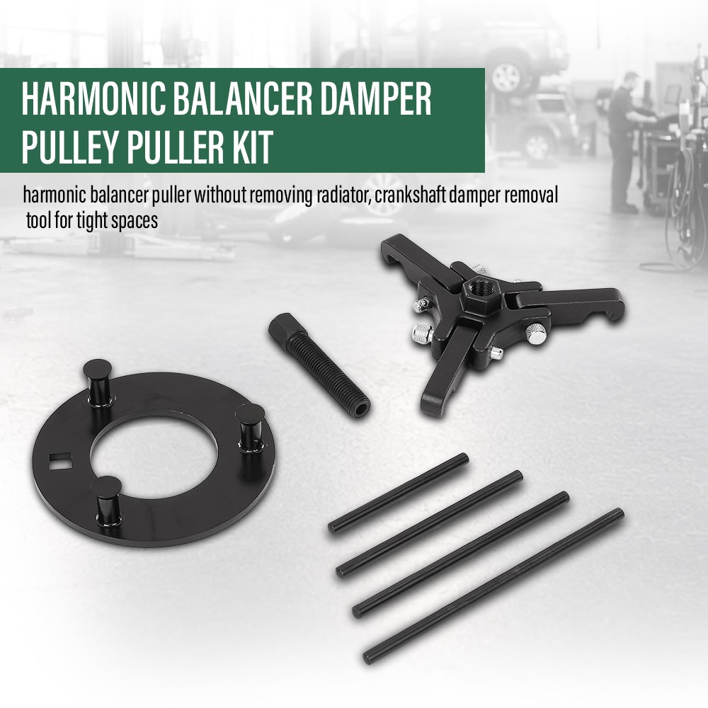 Harmonic Balancer Puller Set Upgraded 3-Jaw Pulley Puller with Holding Tool