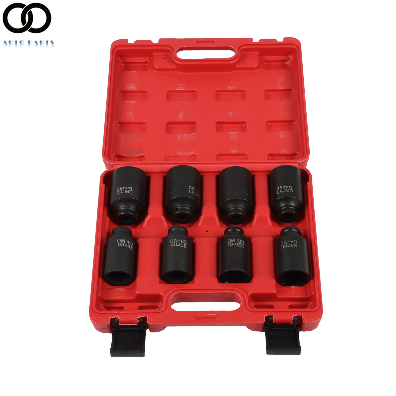 8Pc Axle Nut Socket Set 12 Point 1/2″ Drive 29-39mm for Toyota BMW Mercedes-Benz