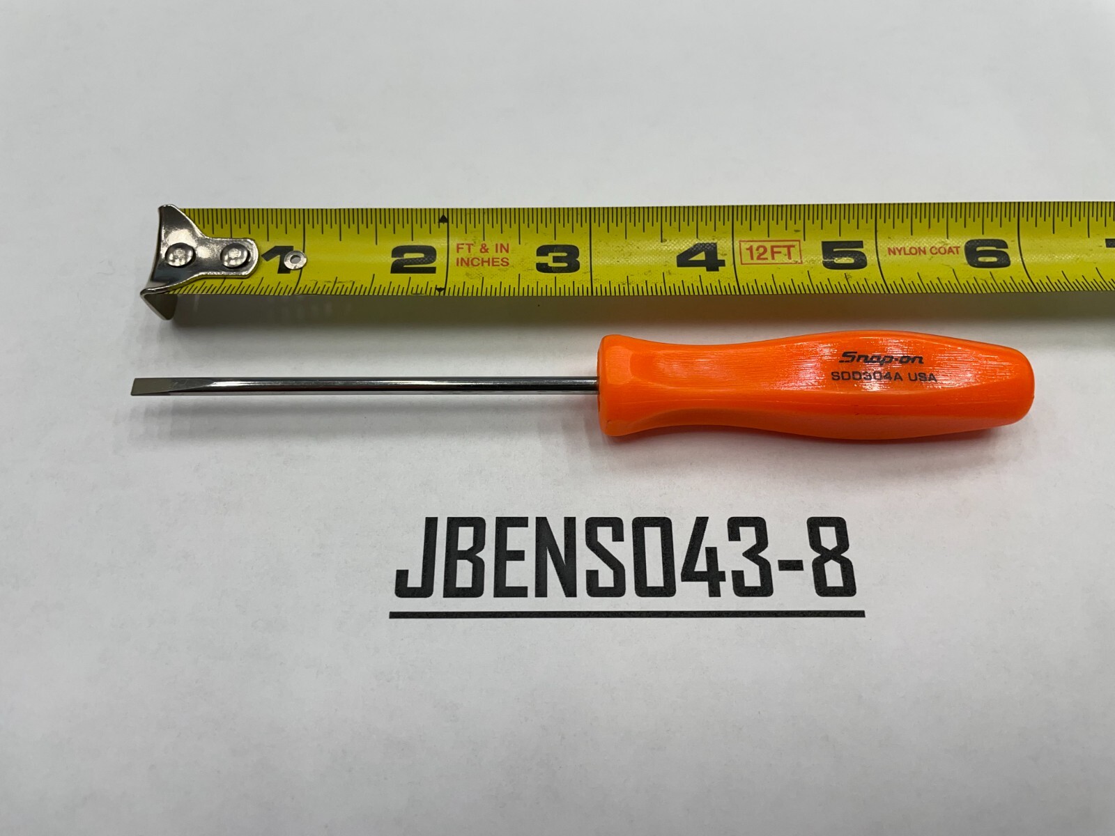 Snap-on Tools USA NEW ORANGE 1/8″ Mini Hard Grip Flat Head Screwdriver SDD304AO
