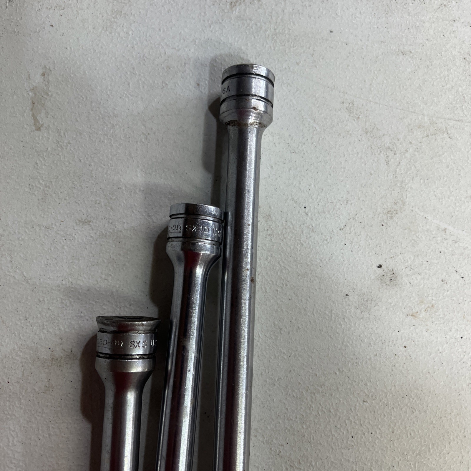 3 PCS Snap-On USA 1/2″ Drive Socket Extensions SX15 SX10 SX5