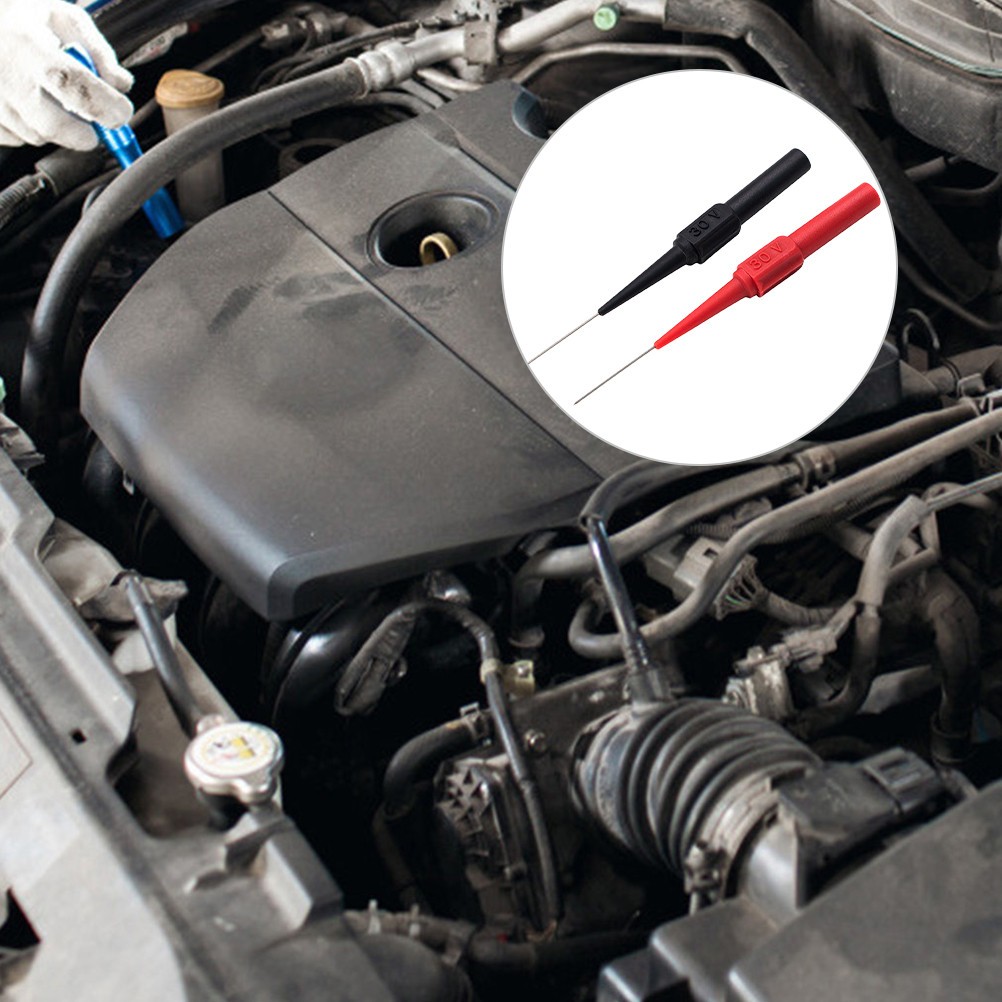 2 Pcs Magnetic Test Probe Multimeter Pins Car Circuit Tester Back