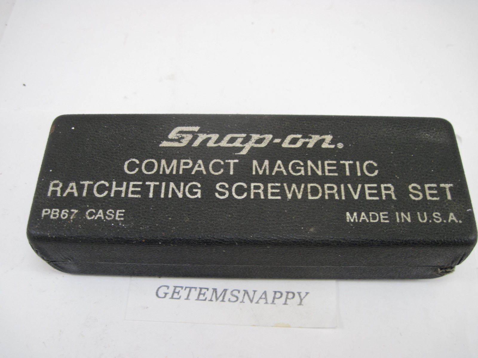 Snap On Stubby Magnetic Ratcheting Screwdriver Set W/Case PB67 NICE