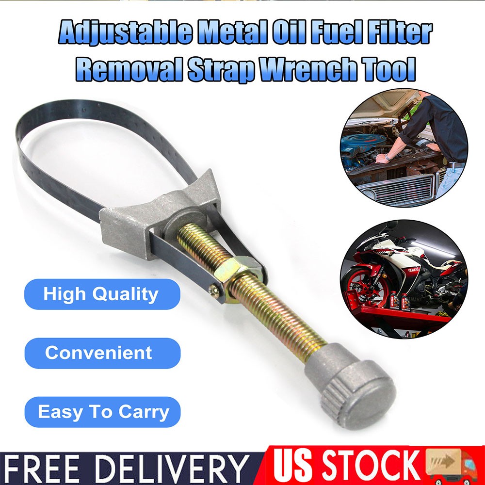 Auto Car Diameter Adjustable Oil Filter Removal Strap Wrench Tool 60mm To 120mm-