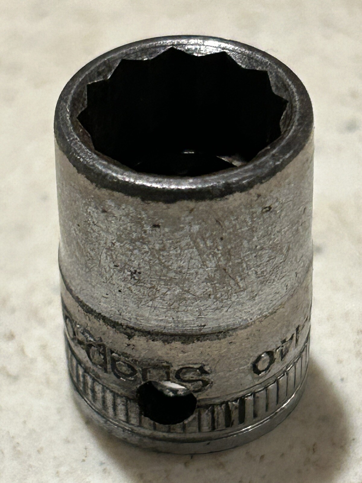 VINTAGE Snap-On F-140 3/8″ Drive 7/16 » Socket 12 Point