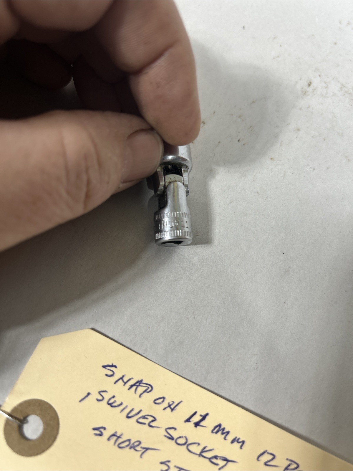 Snap-On Tools 11 Mm 12 Point Universal Socket With 1/4” Drive Short Used TMUM11