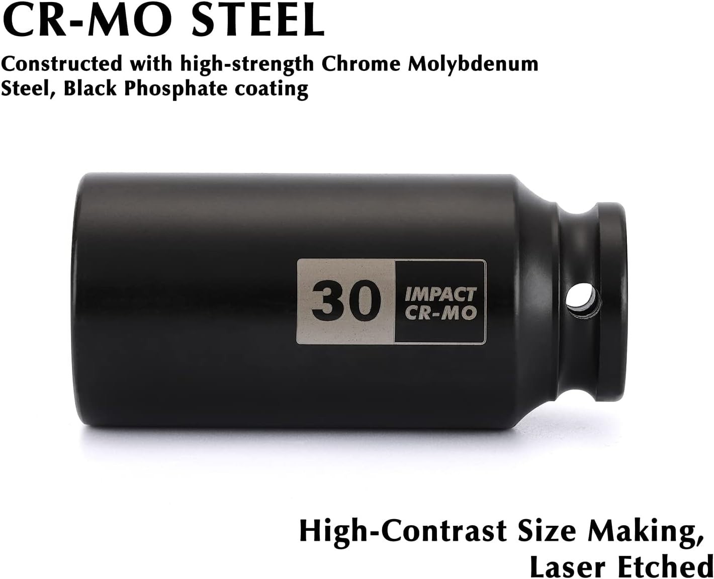 Professional 30mm Impact Socket – Chrome Molybdenum Steel for Stubborn Fasteners