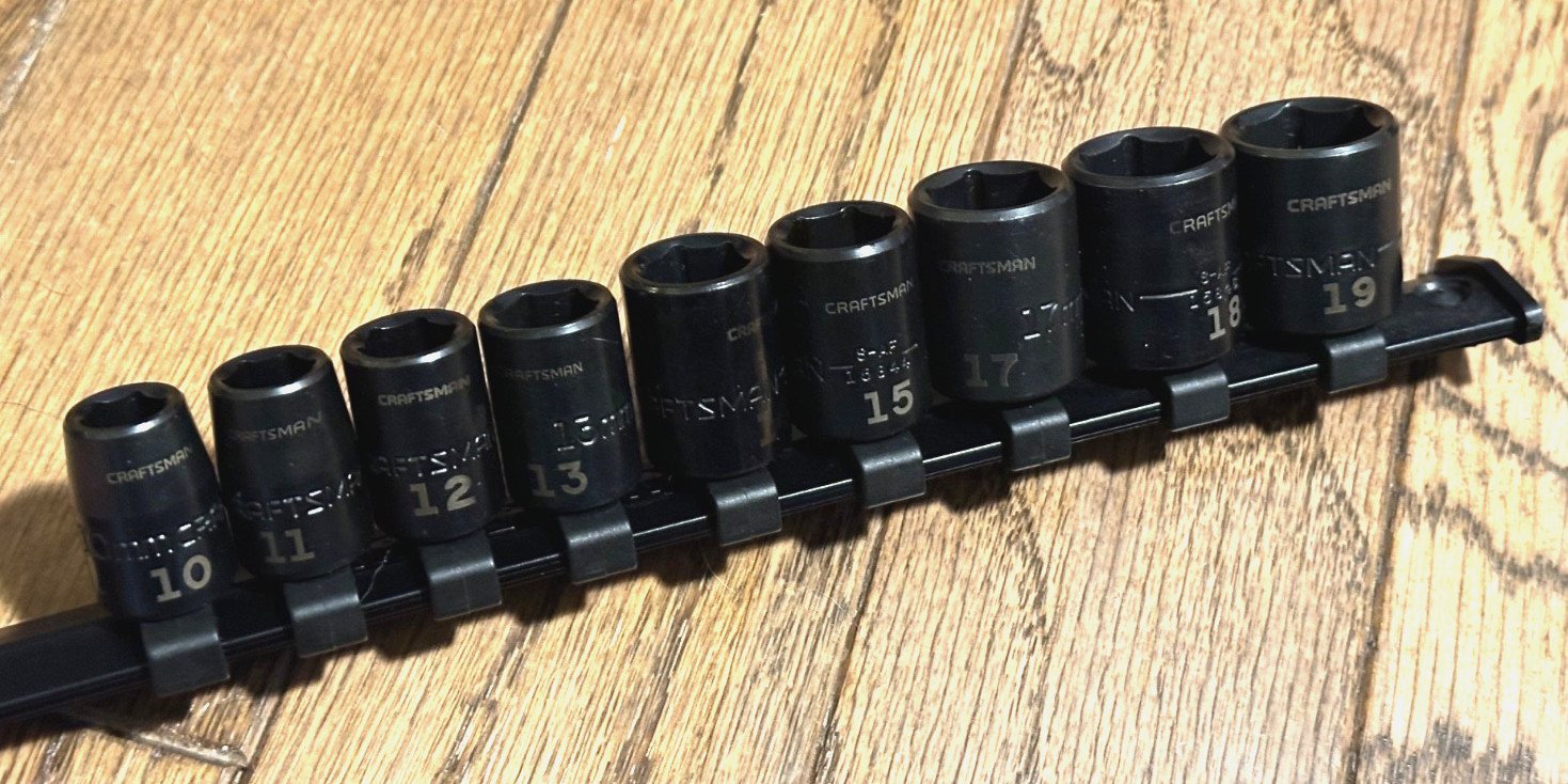 NEW Craftsman Tools Metric 10mm – 19mm IMPACT Socket Set Shallow Lot 3/8″ Drive