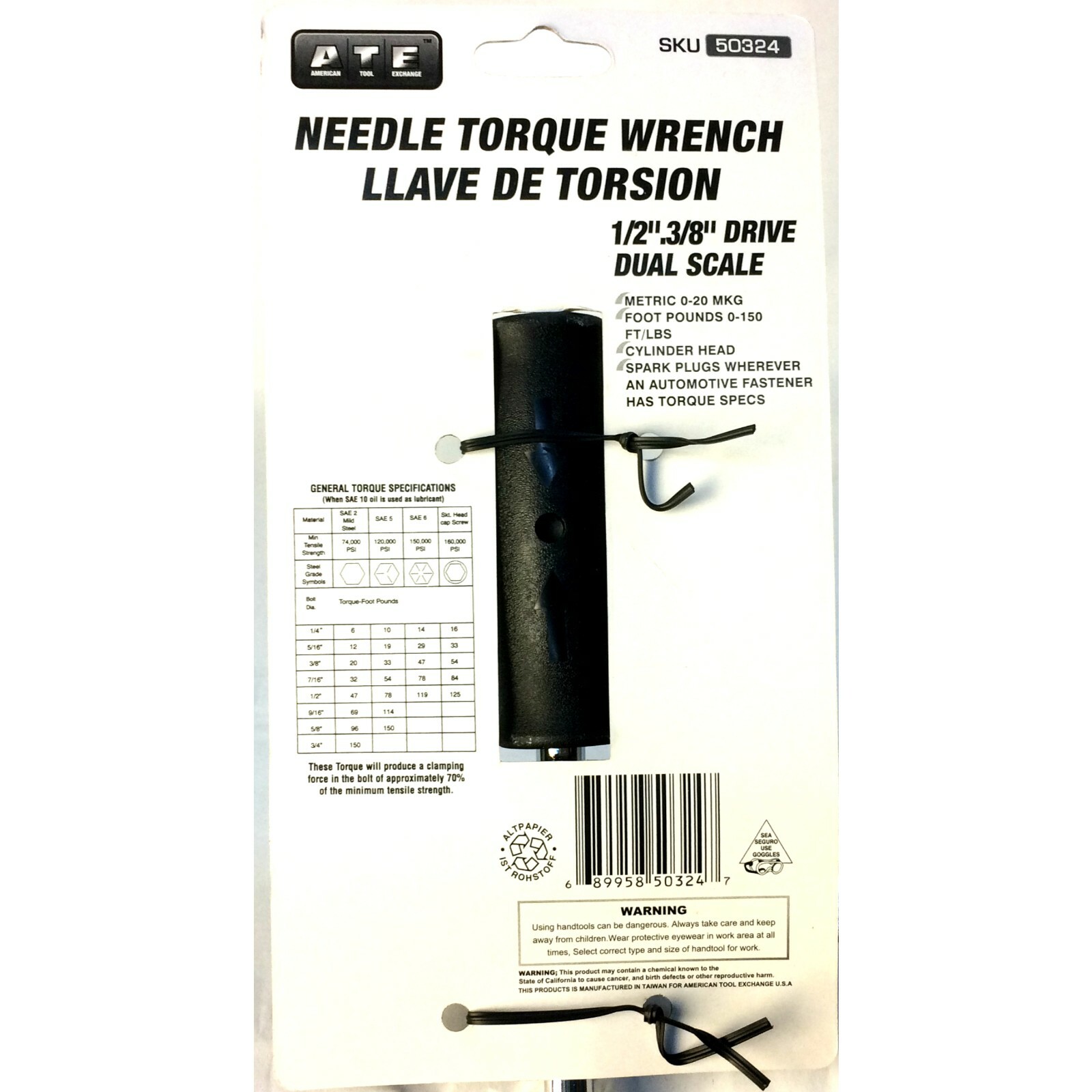 1/2″ AND 3/8″ DR. NEEDLE TORQUE WRENCH 0 TO 150FT/LB NEEDLE POINT GAUGE