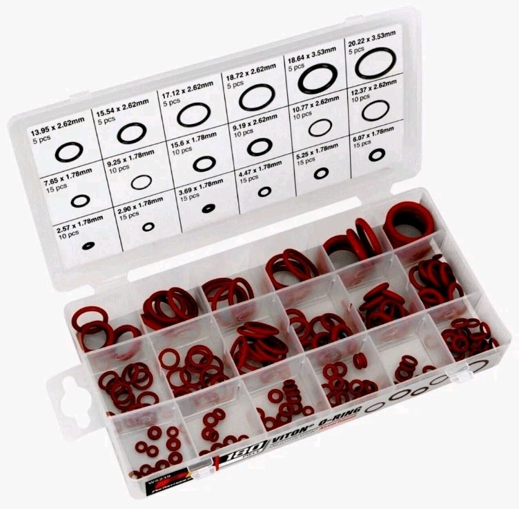 Performance Tool W5239 180 Piece Viton O-Ring Assortment