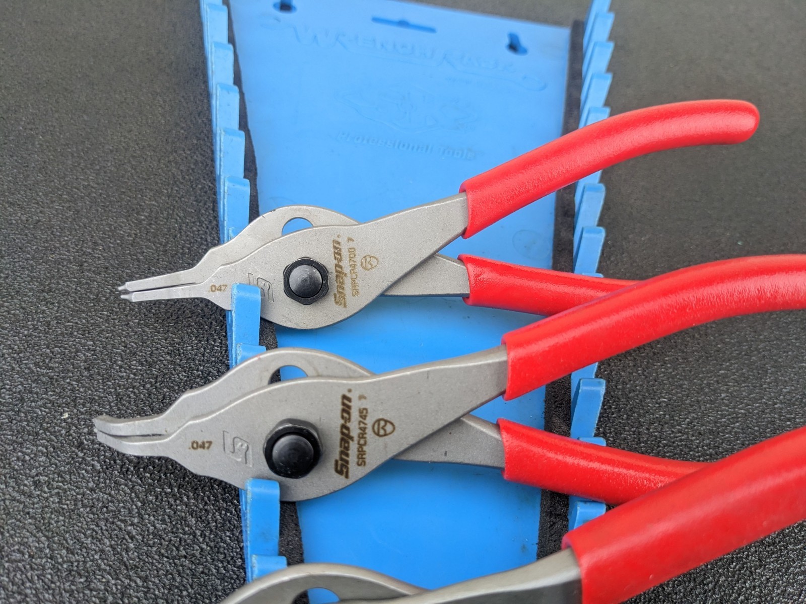 #bn400 Snap-on Tools USA NEW RED 12pc Master Snap Ring Pliers Set SRPCR1200FR