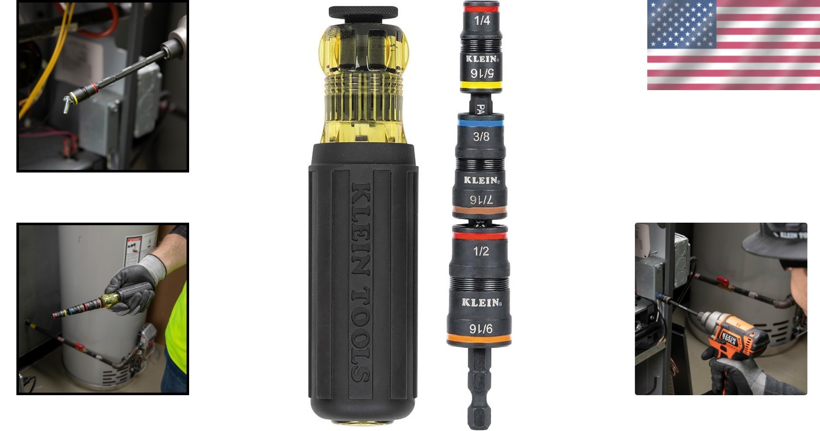 7-in-1 Impact Rated Flip Socket Set – 1/4 to 9/16 Sizes & Quick-Connect Handle