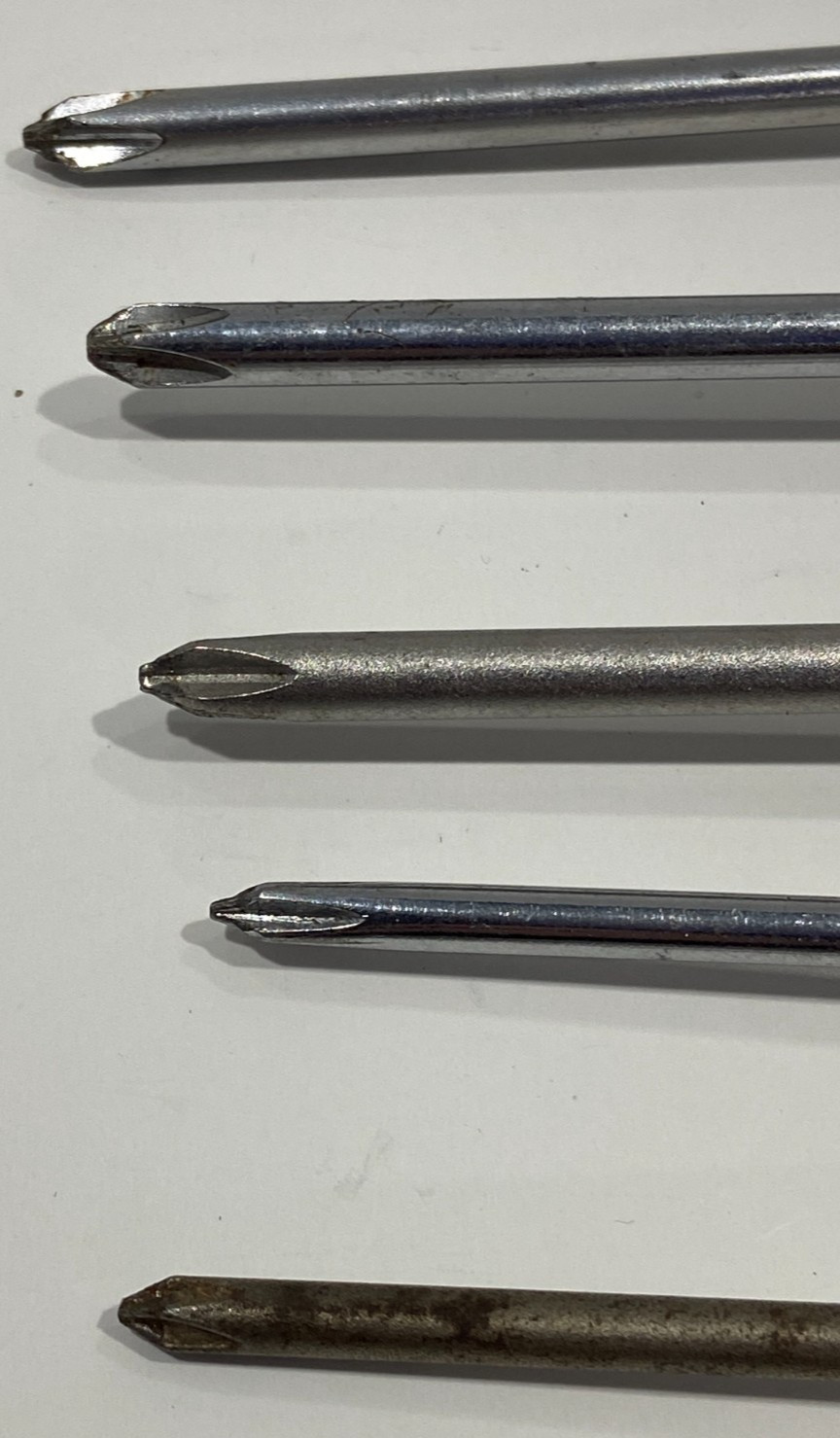 Vintage Lot of 5 Craftsman USA Screwdrivers Various Sizes All Phillips