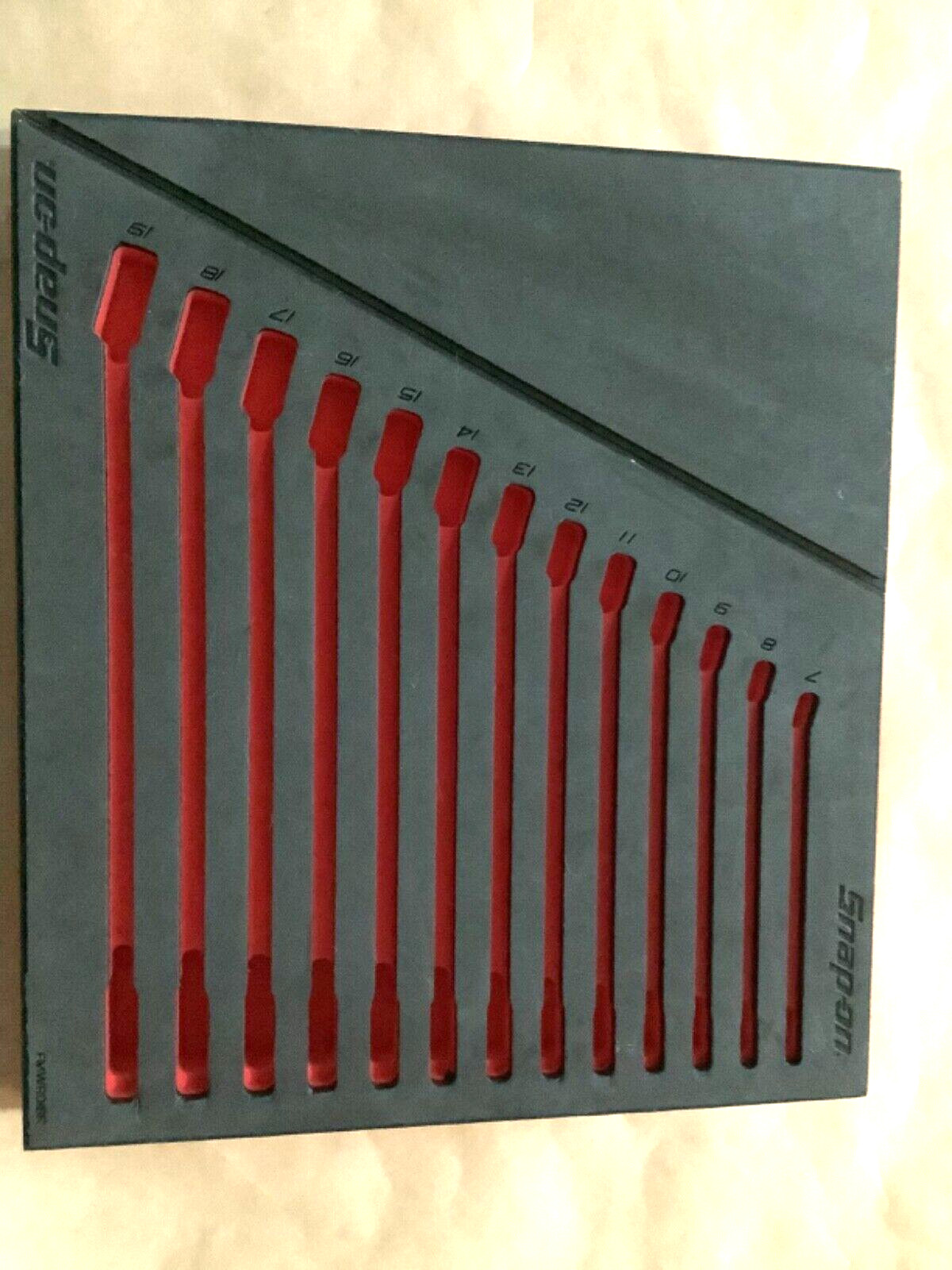 New Snap-on FMWR01BR Red Foam Organizer for 13pc 7-19mm Combination Wrench Set