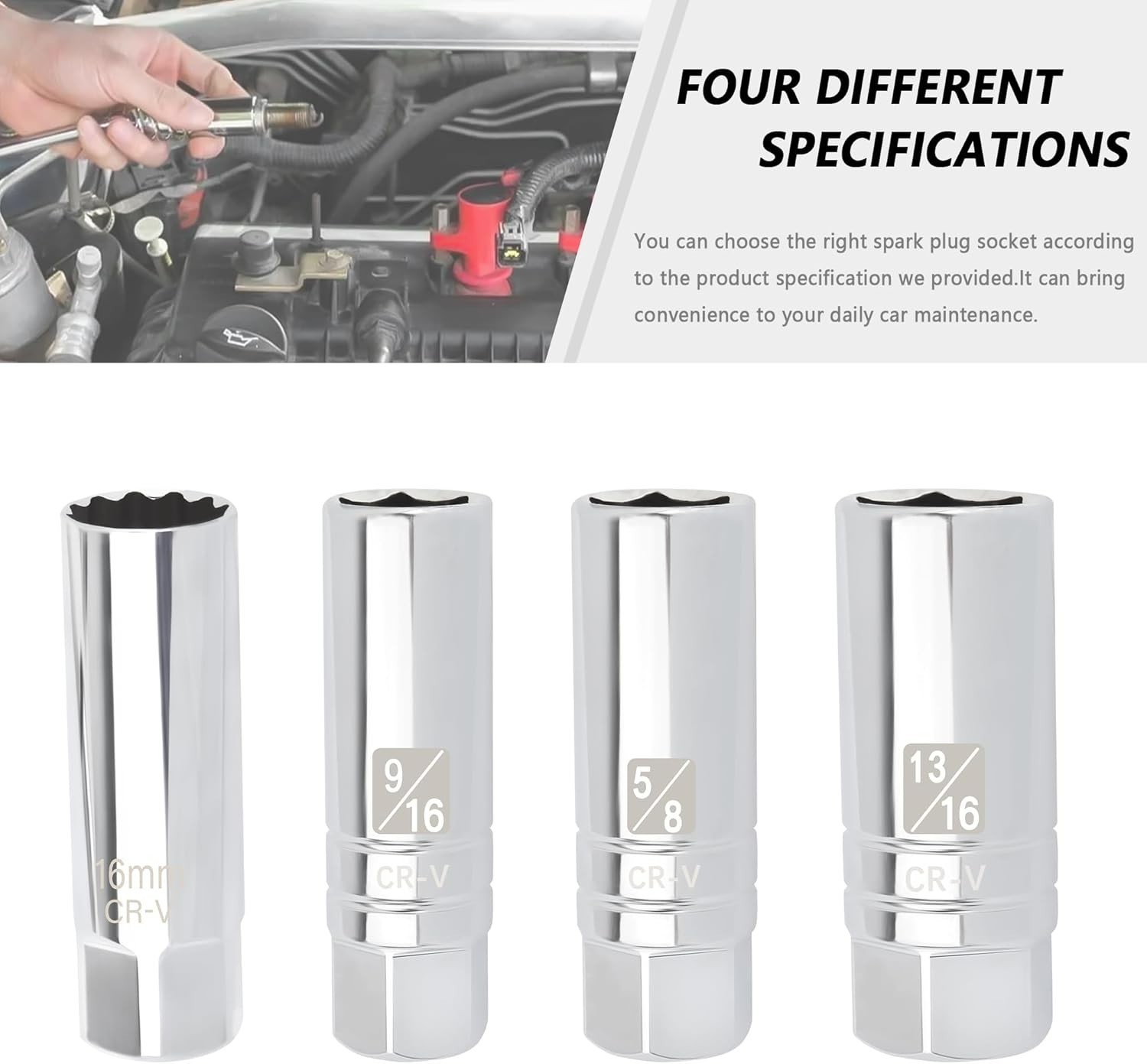 Professional 5/8″ Spark Plug Socket Tool – Magnetic, Effective for Most Vehicles