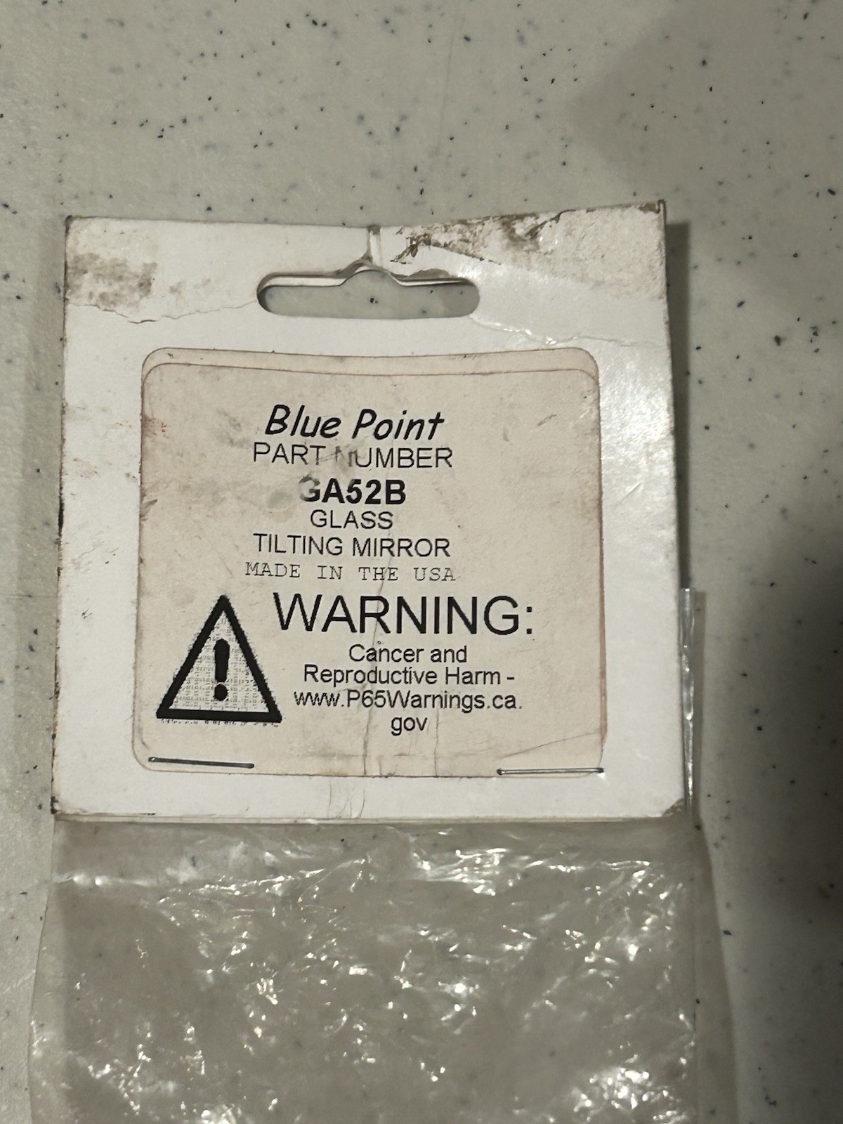NOS. Blue Point GA52B 11” Glass Tilting Inspection Rectangle Mirror