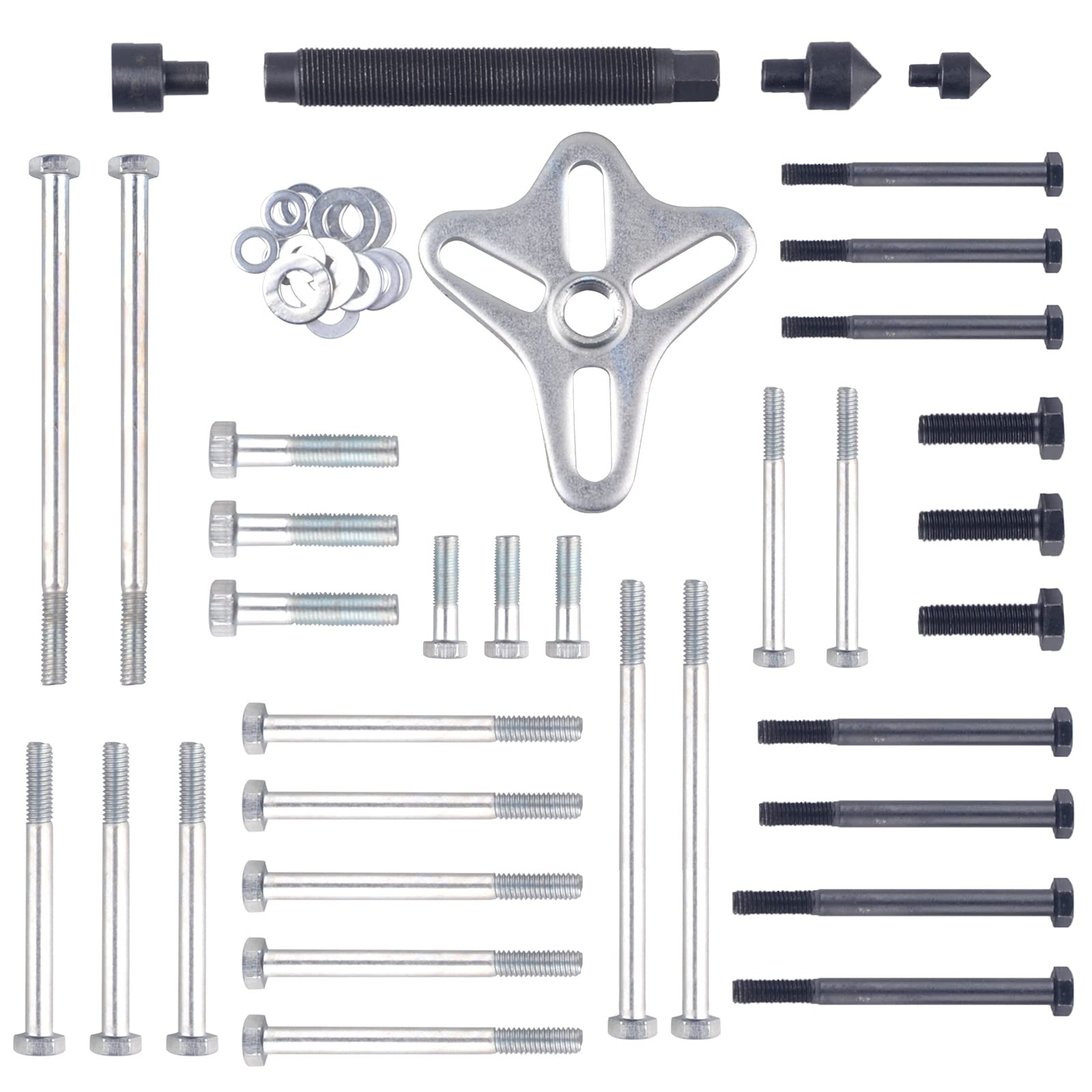 Harmonic Balancer Puller Set 46 Pcs Flywheel Steering Wheel Puller Kit Gear P…