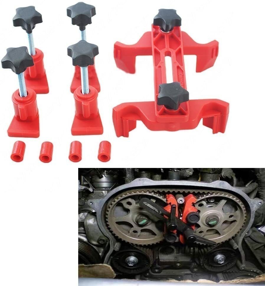 Universal Camshaft Dual Cam Clamp Alignment Timing Belt Gear Locking Tool Holder