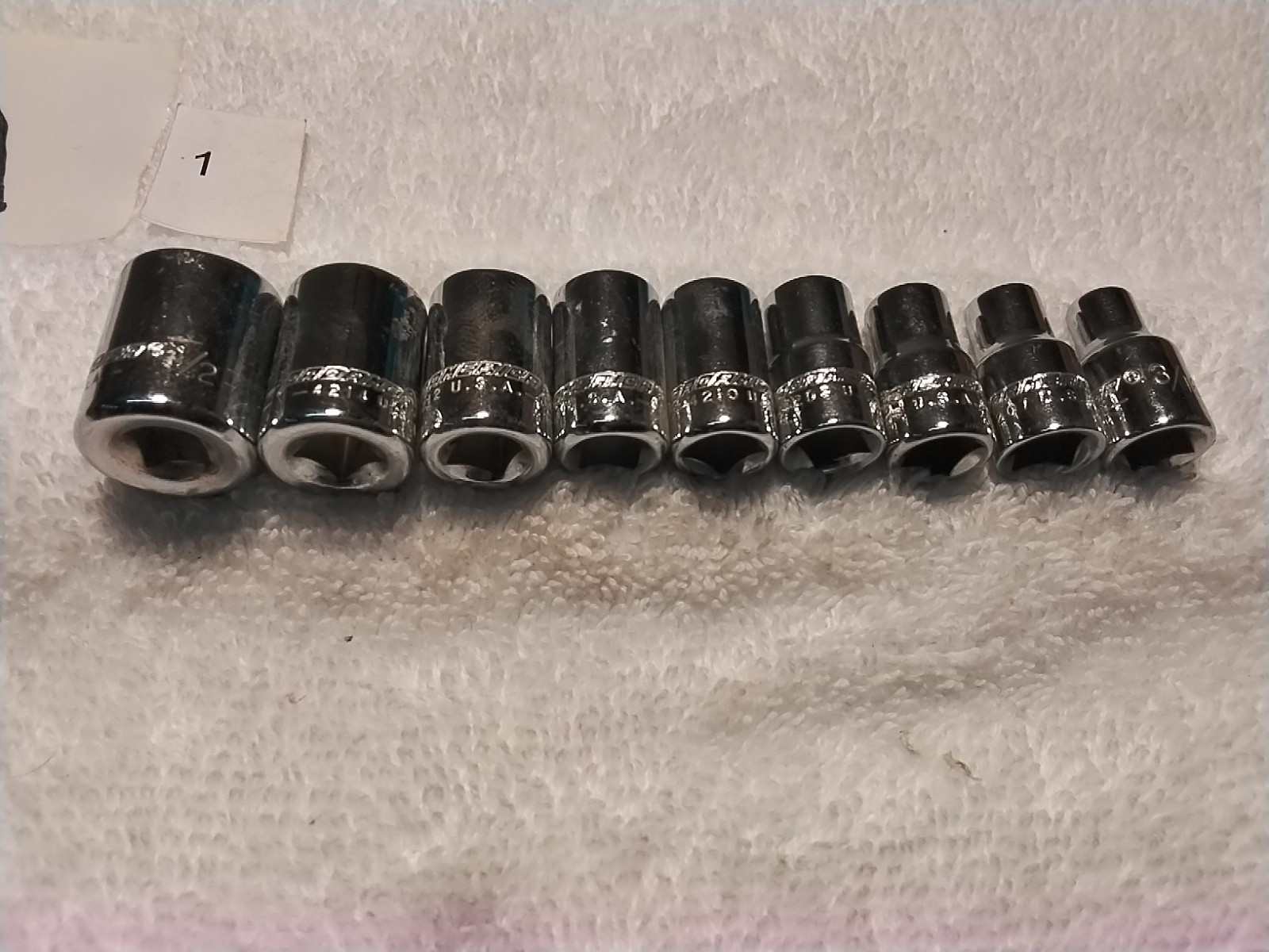 PROAMERCIAN 9PC 1/4″ DRIVE 6PT SAE SOCKET SET USA 🇺🇸