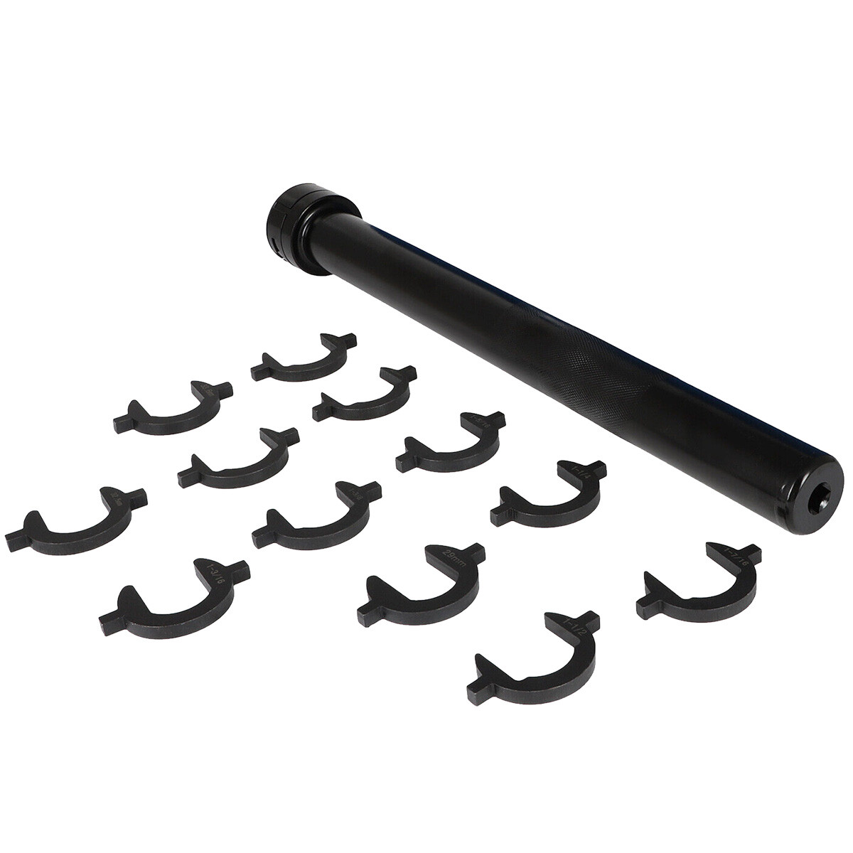 13pc Inner Tie Rod Removal Auto Tool Kit with 12 SAE & Metric Crowfoot Adapters