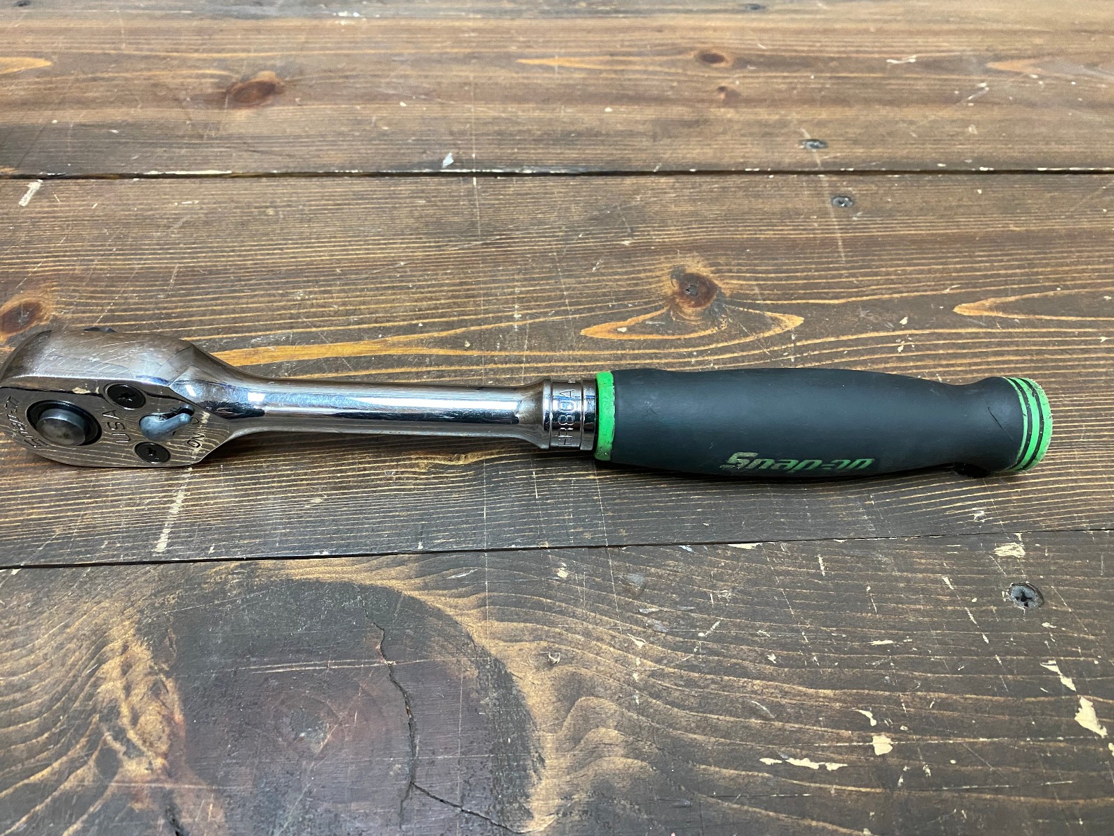 Snap On 1/2″ Drive | 80 Teeth | Soft Grip Handle Green | Quick Release | SHR80AG