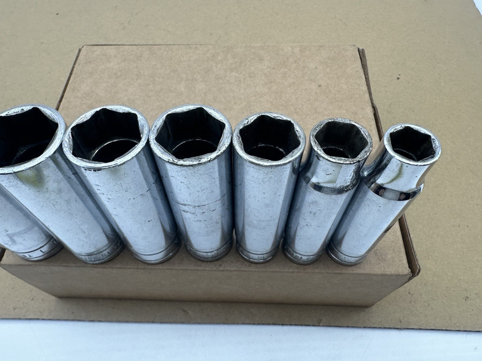 Snap On Set 7pc Standard 6 Point 1/2” Drive Socket Set 1/2” – 1” TS161-TS321 USA