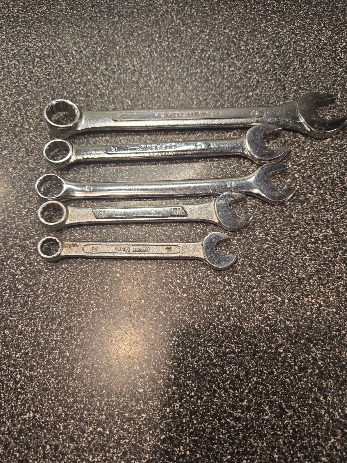 Metric Combination Wrench (12 Point) Lot of 5 ** 10, 12, 13, 14, And 17 Mm. New