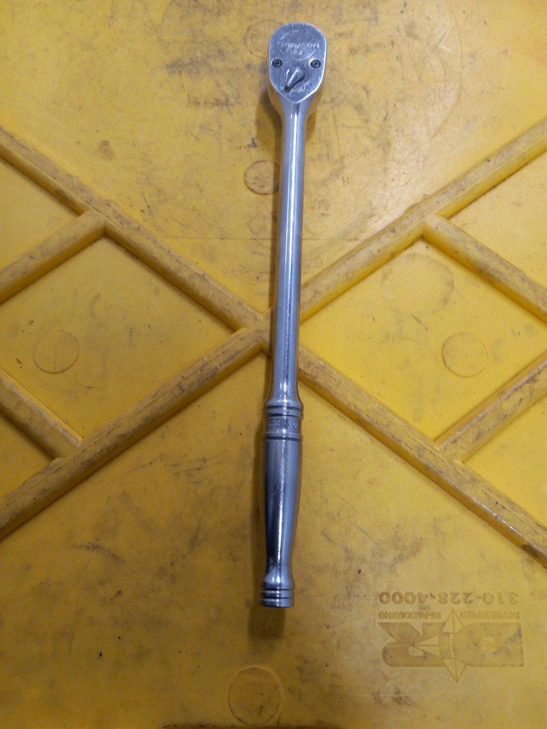 USED SNAP ON FL 936 3/8 DRIVE LONG HANDLE RATCHET