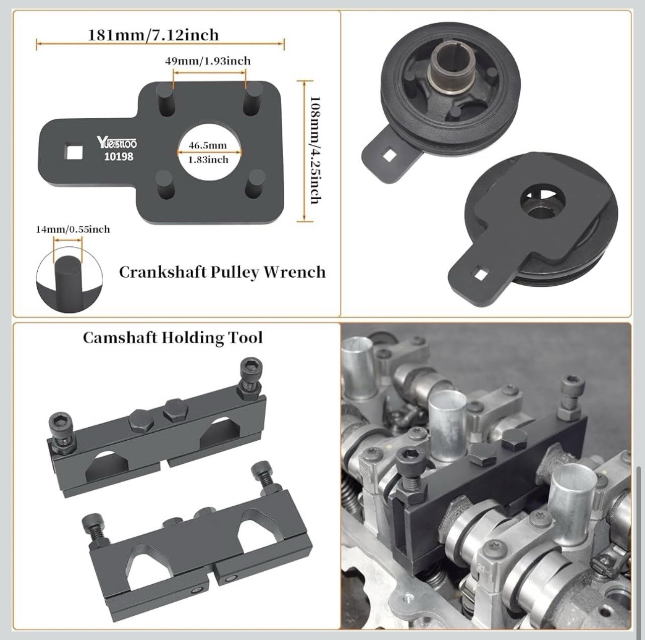 Camshaft Timing Chain Tool Kit 2011-2019 12 Piece 3.0L 3.2L 3.6L V6