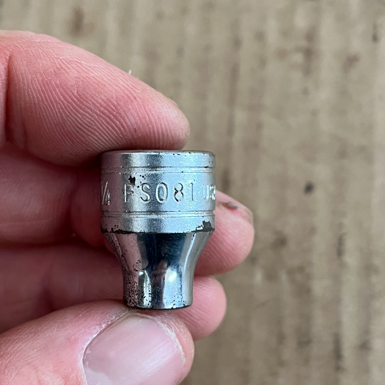 Snap On 1/4″ FS081 3/8″ Drive 6 Point Shallow Socket USA