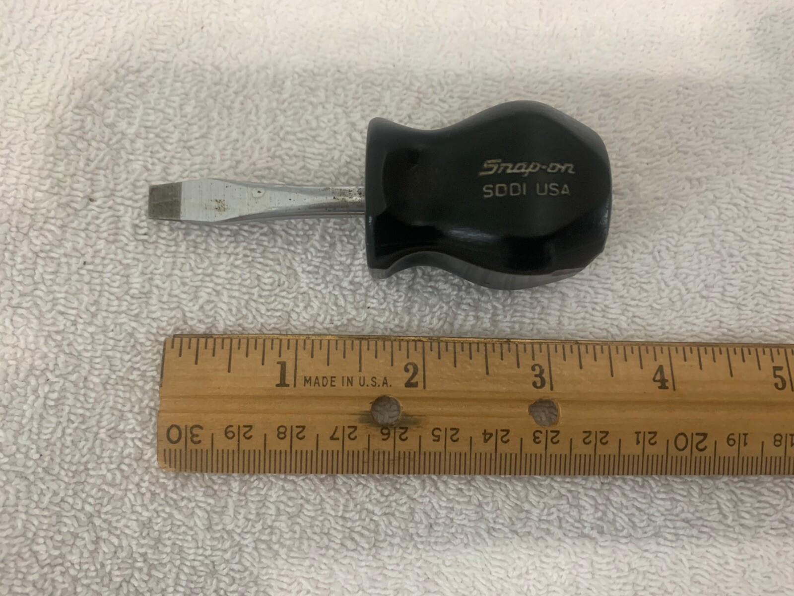 SNAP-ON STUBBY SDDI MINI FLAT SCREWDRIVER BLACK HARD HANDLE SDD1 USA !