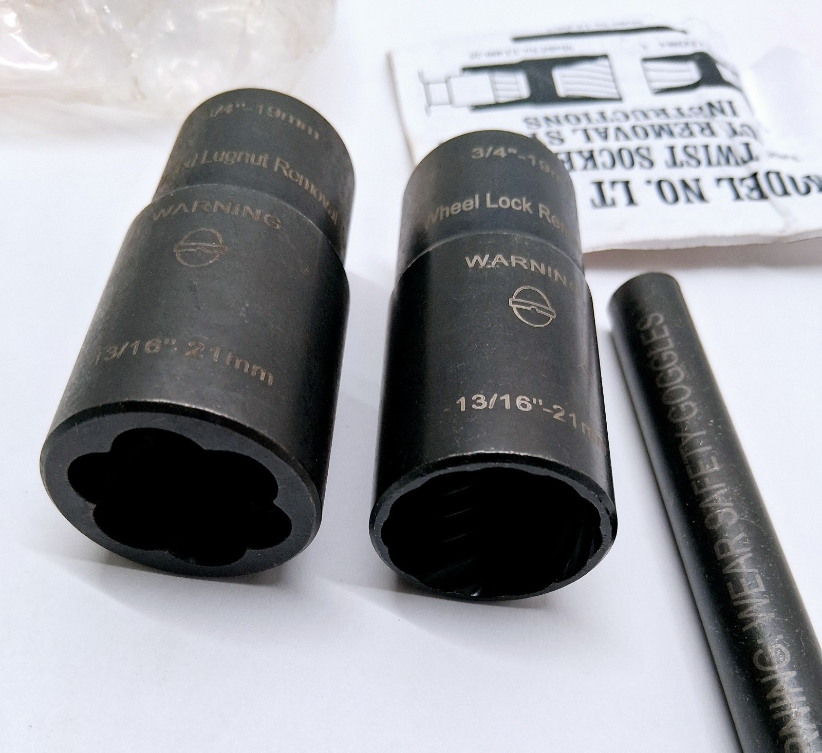LT 4300 Twist Socket Lugnut Removal System 3 Piece