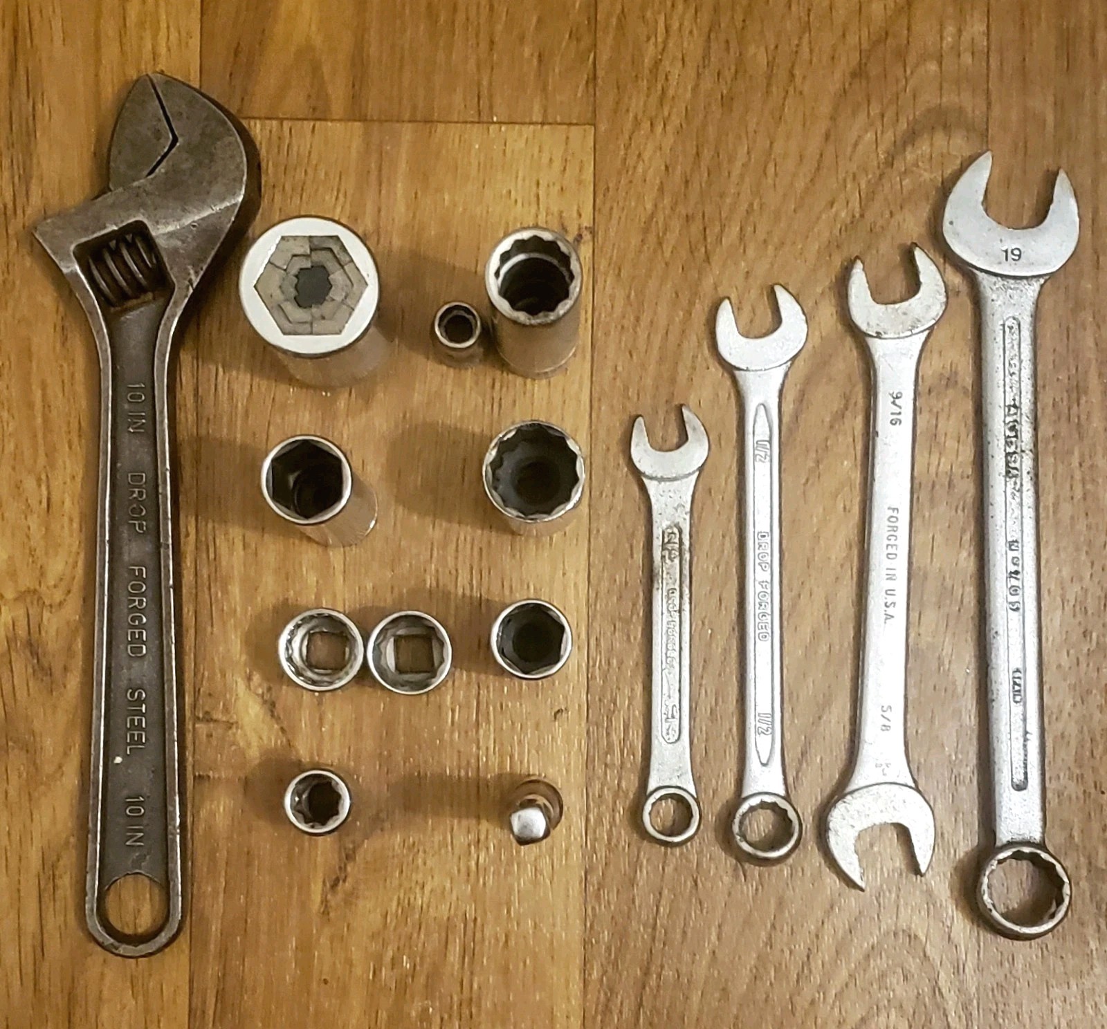 Mechanic Tools Lot of (15) | Sockets & Wrenches (See Description For Items)