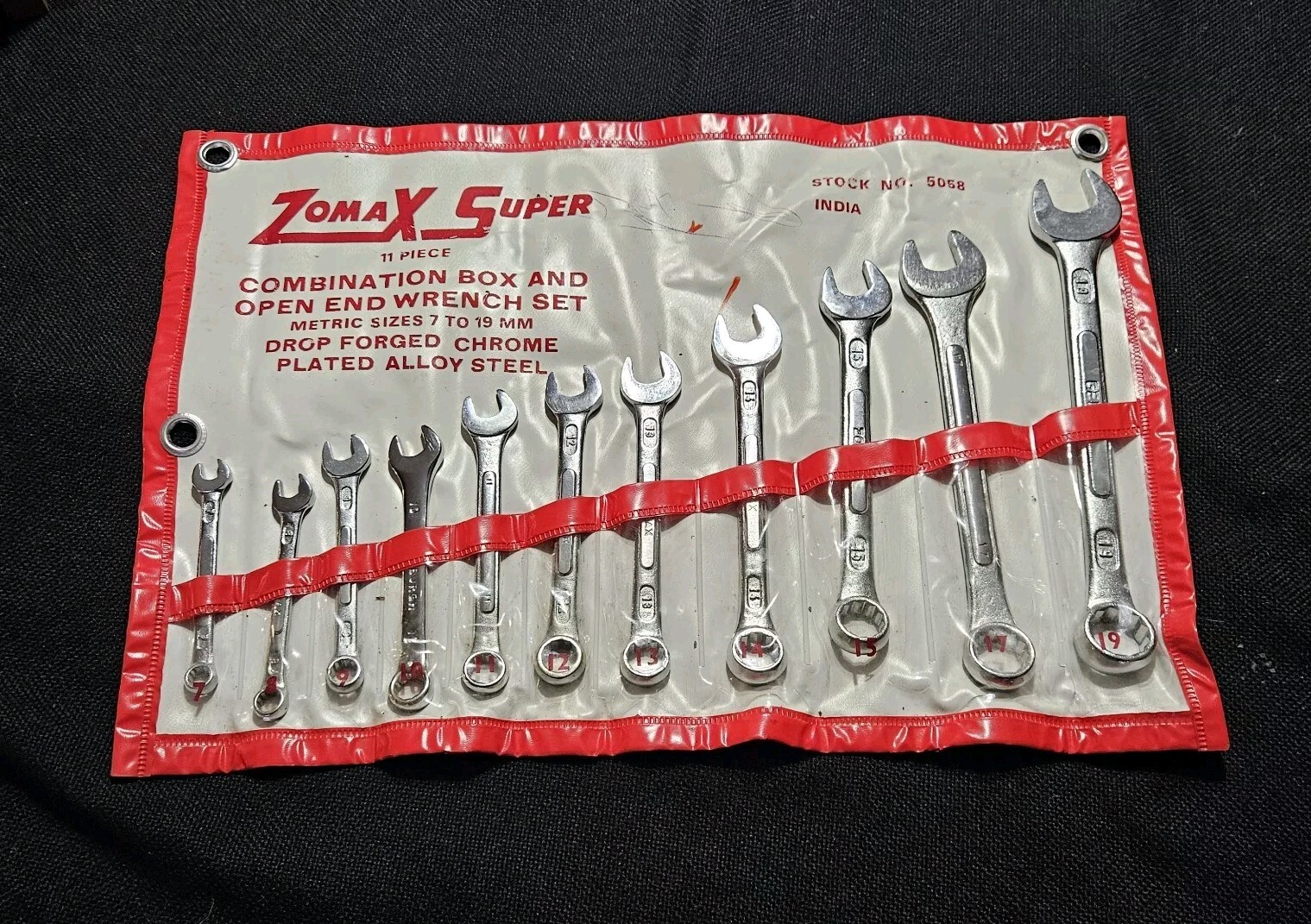 Zomax Super Tools Wrench 11pc Lot Metric Combination 7-19 MM