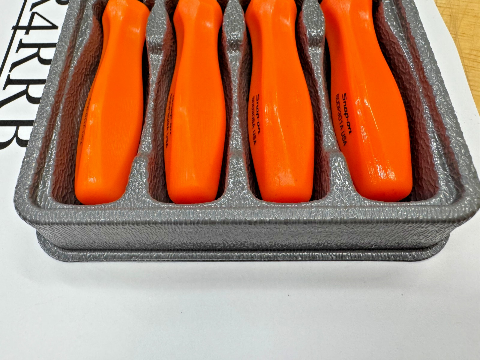 Snap-on Tools USA NEW ORANGE 4pc Mini Hard Grip Combo Screwdriver Set SDDX40AO