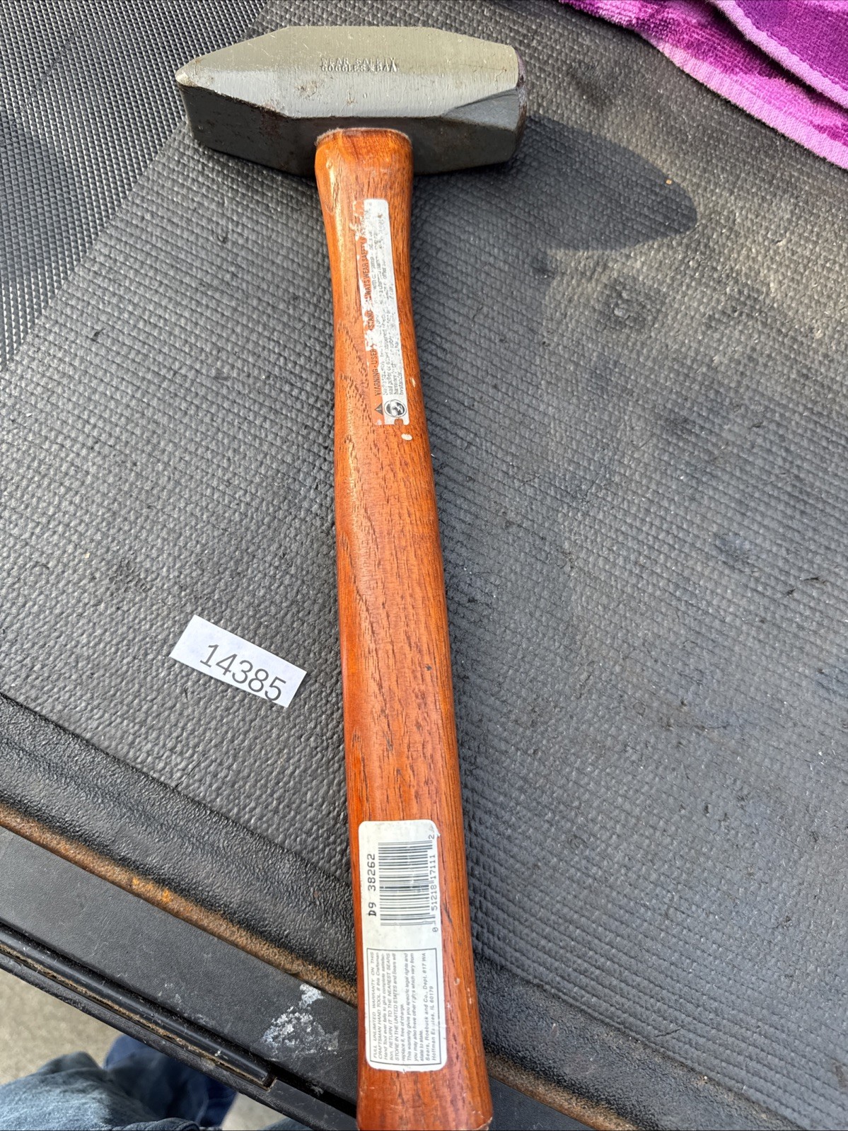 Sears Craftsman USA 40 OZ Cross Engineers Ball Peen Blacksmith Hammer 38262 15”