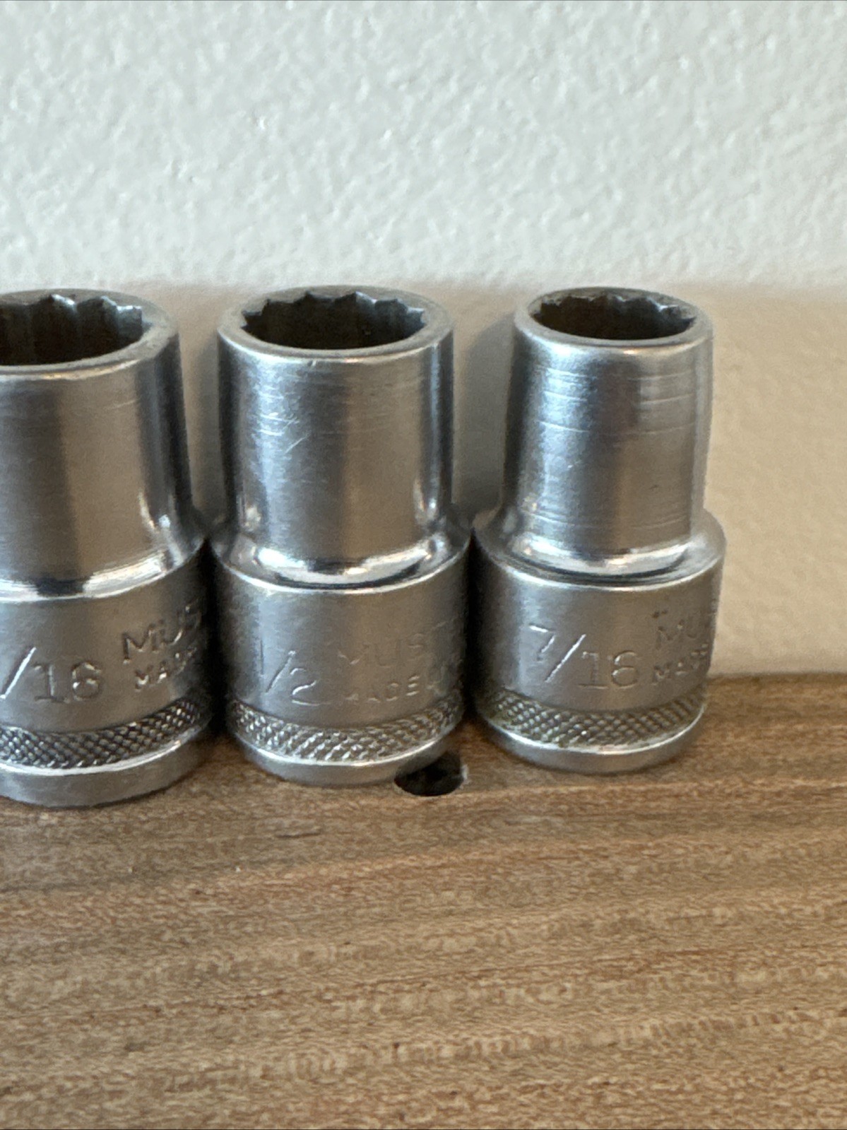 VTG Mustang 1/2” drive sockets SAE (10 pieces) MT1232 – MT 1214 Made In USA