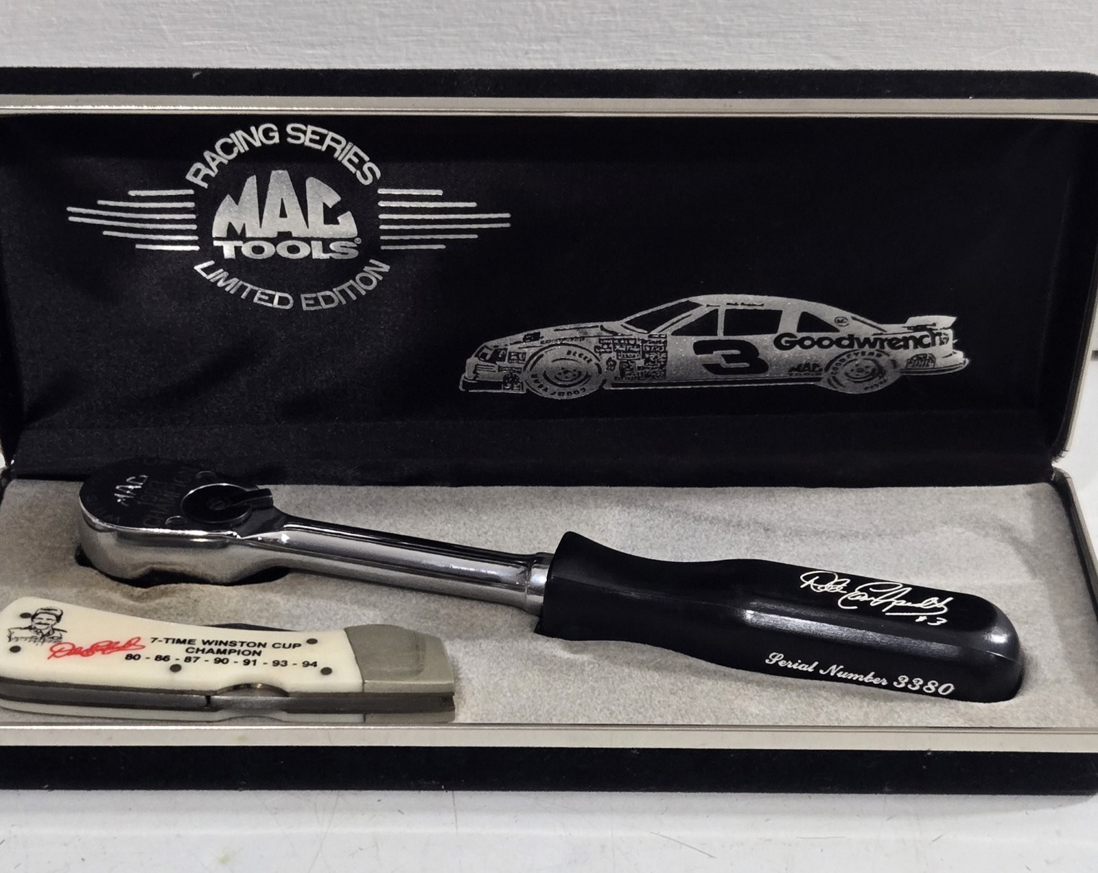 MAC Tools Dale Earnhardt 1993 Champion Limited Edition Ratchet 3/8″ & Knife