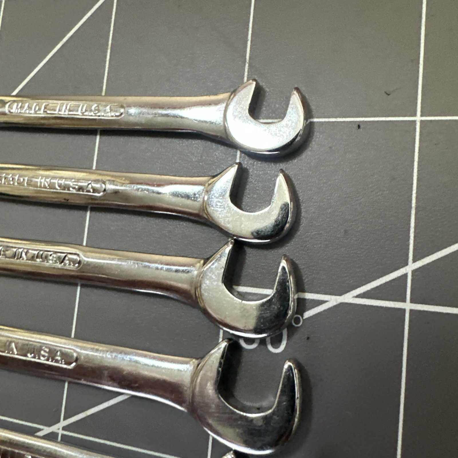 Vintage USA Made By EE 4 Way Angle Ingintion Electric Wrench 6pc Set Chrome SAE