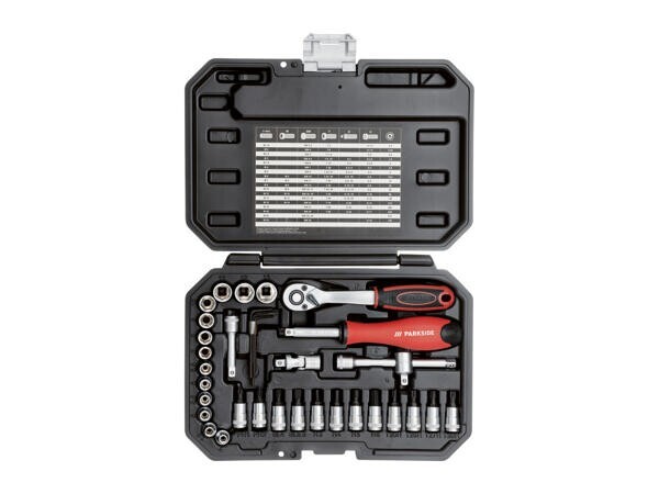 Parkside Socket Set – 36 piece set Brand New high quality chrome-vanadium steel