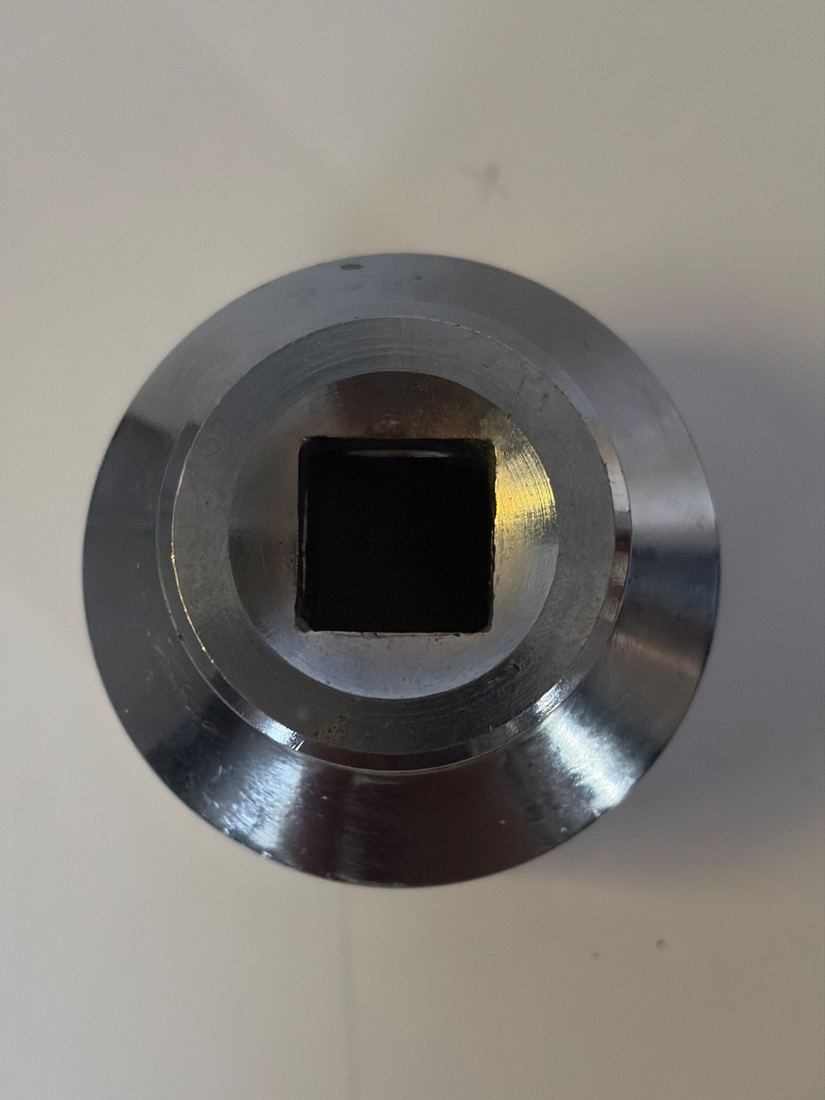 Evercraft brand socket with a polished chrome finish.The size stamped