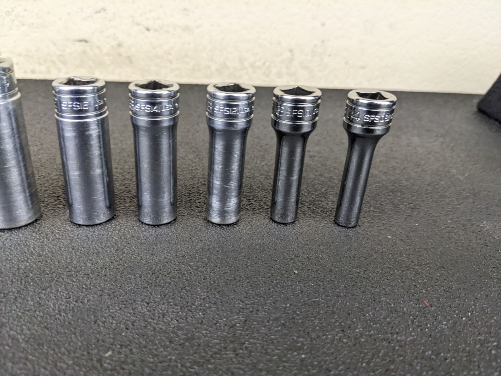#bo727 Snap-on 211SFSY 1/4″ 7/8″ SAE 11-Piece 3/8″ Drive 6-Point Deep Socket Set