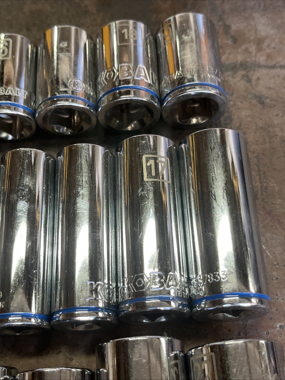 🔥 Kobalt 1/4 3/8 1/2 Drive 55 Piece 6 & 12 Point Short Mid Deep Socket Set Lot
